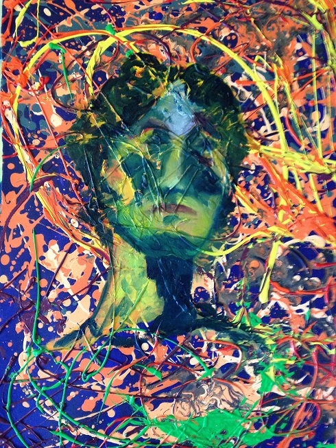 portret in pollock stijl